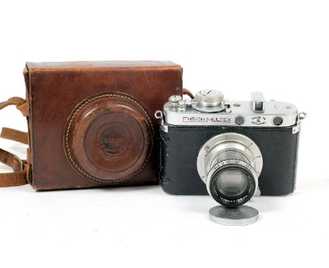 Ensign Multex Mk II CRF Camera* by Houghton Butcher. #21058 400. (condition 5D). c1936-8. With original lens cap & case. Serv