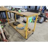 STEEL ROLLING WORK BENCH 65 IN. X 24 IN.