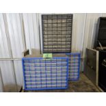 3 PLASTIC PARTS BIN CABINETS