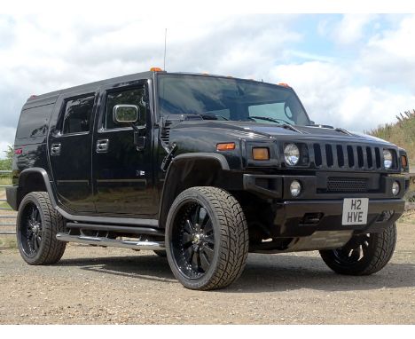 2005 Hummer H2- 13,600 recorded miles and private 'H2 HVE' registration- The high specification includes aftermarket 24" allo