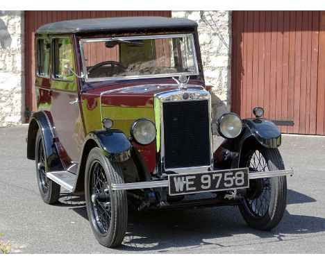 1930 Morris Minor OHC Coachbuilt Saloon- Rare surviving Coachbuilt Saloon complete with folding 'Kopalapso' roof- Advanced ov