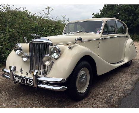 1950 Jaguar MK V 3.5 Litre Saloon- Heritage Certificate and detailed history file- Repainted in Ivory White retaining the ori