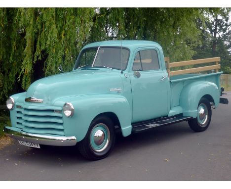 1951 Chevrolet 3100 Pickup- Built at Chevy's Oakland, California plant during 1951- 3.5 litre 'Stovebolt' straight-six engine