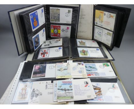 A COLLECTION OF MILITARY & ARMED FORCES FIRST DAY COVERS, predominantly 1970's dates, in nine albums and further sleeves