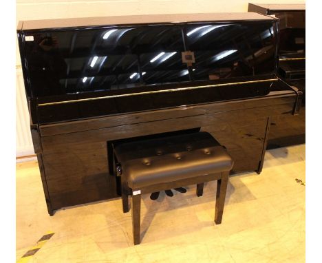 Kawai (c2007)A Model K-15 upright piano in a bright ebonised case; together with a stool.