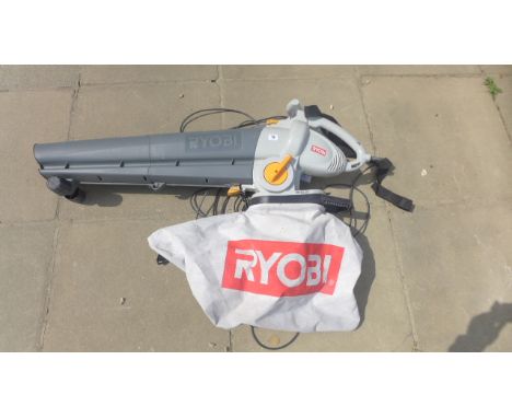 A RYOBI RBV2200 electric leaf blower with manual, in working order 