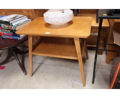 A light oak two tier occasional table 