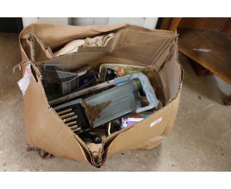 A box of various hand tools etc. 