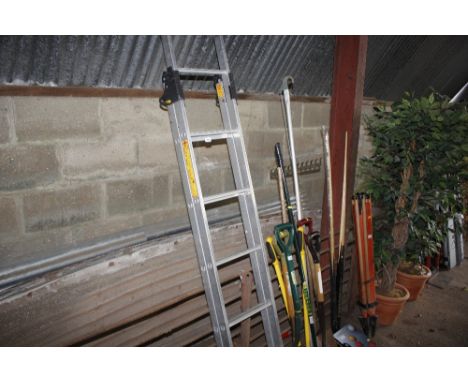 An aluminium step ladder