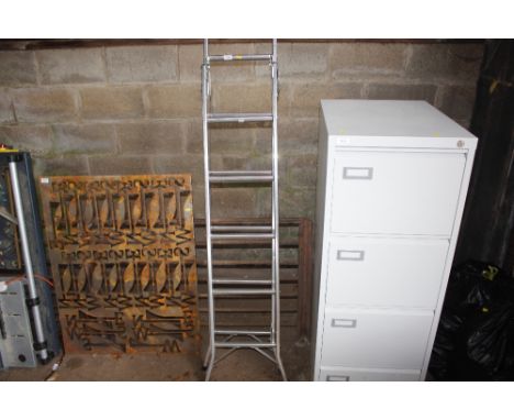 An aluminium step ladder