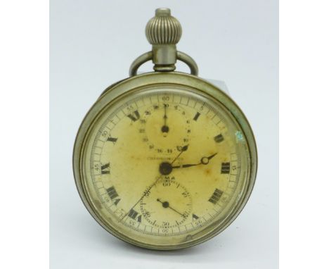 A metal top wind Cyma chronometer/stop watch