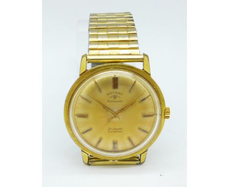 A gold filled Rotary Rotamatic wristwatch with 25 jewel movement