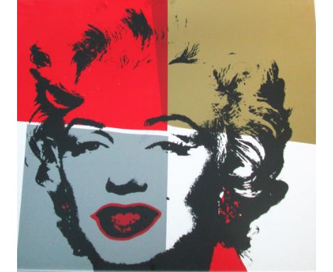 AFTER ANDY WARHOL, 'Marilyn Monroe', lithograph, 90cm x 90cm, framed.