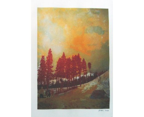 PETER DOIG (Scottish, b.1959), 'Orange Sunshine', lithograph in colours, 35cm x 26cm, signed in the stone with blindstamp and