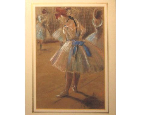 AFTER EDGAR DEGAS, 'Ballerina' lithograph in colours, 50cm x 40.5cm, signed in the plate and framed.