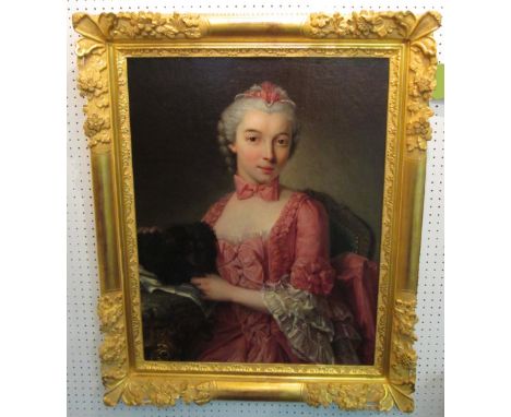 NANOTTE, 'Portrait of a young woman' oil on canvas, 72.5cm x 59cm, framed.