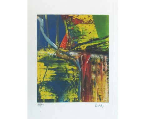 GERHARD RICHTER (German, b. 1932), 'Untitled Abstract', lithograph in colours on arches paper, 33.5cm x 26cm, numbered 73/300