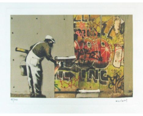 BANKSY, 'Another Look', lithograph in colours on arches paper, 26.5cm x 35cm, numbered 41/300, with blindstamp, signed in the