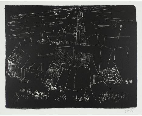 JOHN PIPER CH [1903-1992]. Easton, Portland, Dorset, 1964. lithograph on handmade Barcham Green paper with full margins, edit