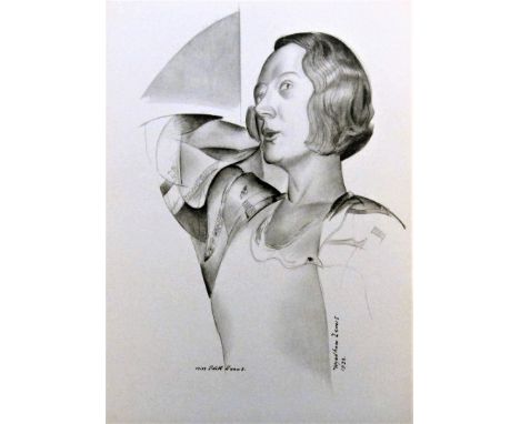 WYNDHAM LEWIS [1882-1957]. Dame Edith Evans, 1932. lithograph, edition of 200 [141/200]. The National Portrait Gallery collec