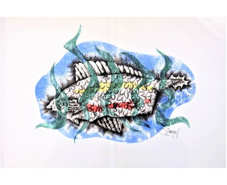 JEAN LURCAT [1892-1966]. Animalites 111, 1965. lithograph, edition of 150, on arches-rives. signed in pencil. 39 x 56 cm [ove