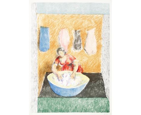 DUNCAN GRANT [1885-1978]. Washerwoman I, 1975. lithograph on St Cuthbert's mould-made paperwith full margins, edition of 350,