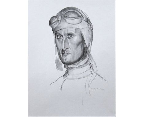 WYNDHAM LEWIS [1882-1957]. Wing Commander Orlebar, 1932. lithograph, edition of 200 [141/200]. The National Portrait Gallery 