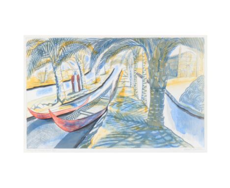 EDWARD BAWDEN RA [1903-1989]&nbsp;Among the Marsh Arabs, 1986. lithograph on wove paper with full margins, edition of 75, pub