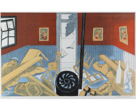 EDWARD BAWDEN RA [1903-1989]&nbsp;&nbsp;Dunkirk, 1986. lithograph on wove paper with full margins, edition of 75, published b