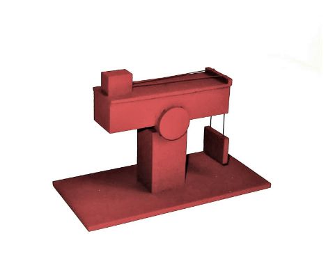 ROY KITCHIN [1926-97]. Friction Bench, 1982. wood construction, unique - maquette for large steel sculpture. 16 x 11 x 8 cm. 