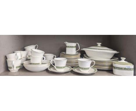 A Royal Doulton Rodelay part dinner service to include dishes, pots, cups, saucers, plates and others together with a Barvari