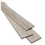 8 x Packs of GoodHome Rowley Grey Wood effect Laminate Flooring, 1.99m². - C/W. RRP £43.83 per pack.