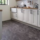 7 x Packs of GoodHome Slate Black Tile effect Laminate Flooring, 2.53m². - C/W. RRP £47.66 per pack.