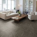 9 x Packs of GoodHome Grey & White Marble Tile effect Laminate Flooring, 2.535m². - RRP £53.01 per