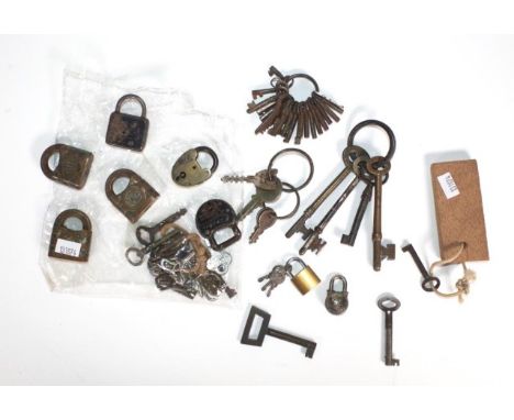 Collection of vintage padlocks &amp; keys