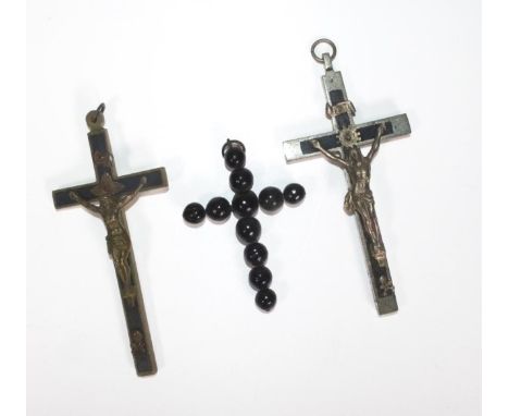 Three various vintage crucifix crosses