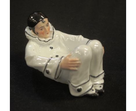 Art Deco Pierrot ceramic clown dish 16cm long approx.