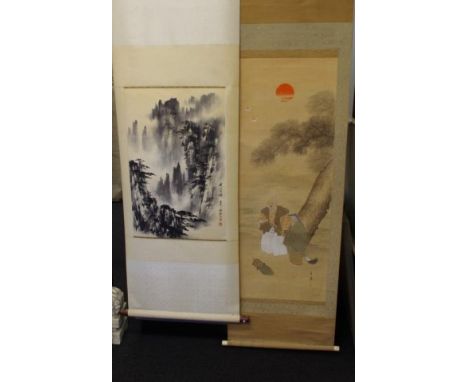 Two vintage Chinese scrolls