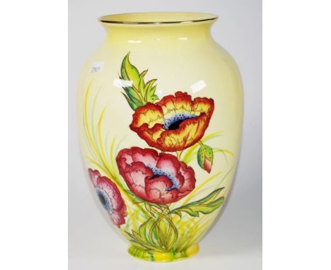 Carltonware " Icelandic Poppy" yellow vase height 25cm approx