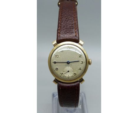 A 9ct gold Zenith wristwatch, 29mm case 