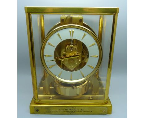 A Jaeger-LeCoultre Atmos clock, bears inscription on plate dated 1958 