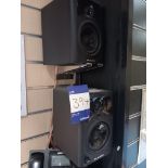 Pair of M-Audio AV42 media creation speakers (excluding wires)