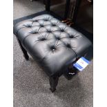 Stagg high gloss black concert piano bench with black leather top (PB65BKPSBK)