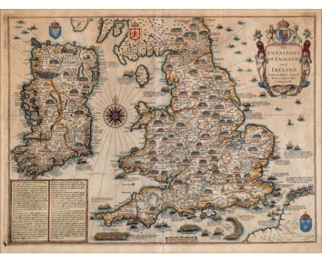 JOHN SPEED (1552-1629), "The Invasions of England and Ireland with all their Civill Wars since the Conquest", published by Ge