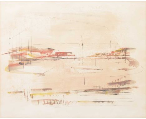 Alfred Birdsey,Yacht in a Bermudan lagoon,watercolour, signed in pencil,43x53cm,mounted and framed 59x69cm;together with Berm