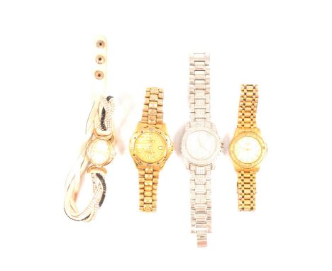 Two August Steiner Diamond Dial wristwatches; a lady's Rotary wristwatch, ref. no. 11151, integral bracelet strap; and other 