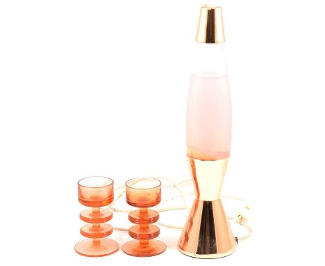 Pair of glass Sheringham candlestands, by Ronald Stennett-Wilson for Wedgwood, mid-century studio art glass, with circular bo