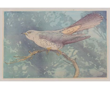 Collection of prints and original artworks, including: Alan Seaby, Cuckoo offering its note, woodblock in colour, numbered 12