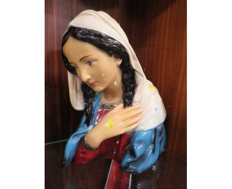 A vintage ceramic Religious figure of Mary