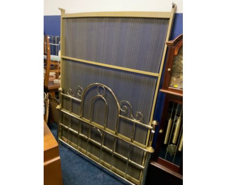 A modern brass effect bed frame W 154 cm